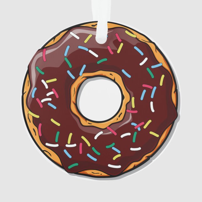 Adorno El buñuelo del dibujo animado del chocolate con (Reverso)