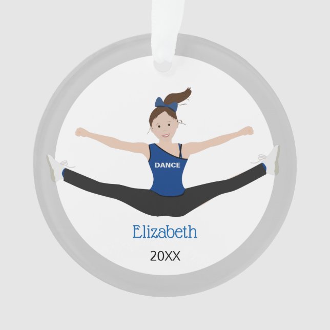 Adorno El Cabello Marrón Del Equipo De Perforación En Azu (Anverso)