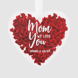 Adorno El corazón de las rosas rojas te ama el día de la 