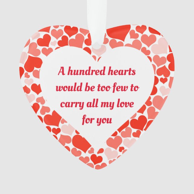 Adorno El día de San Valentín Mi amor por ti personalizad (Anverso)