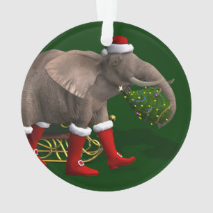 Adorno El dulce Santa Claus Elephant
