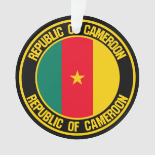 Adorno El emblema de la ronda de Camerún