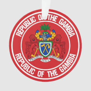 Adorno El emblema de la ronda de Gambia