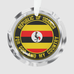 Adorno El emblema de la ronda de Uganda