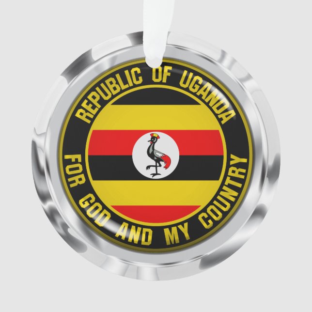 Adorno El emblema de la ronda de Uganda (Anverso)