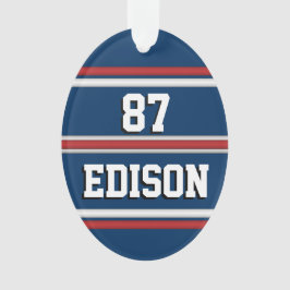 Adorno El espíritu del equipo rojo blanco y azul