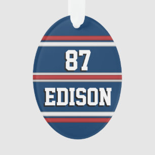 Adorno El espíritu del equipo rojo blanco y azul