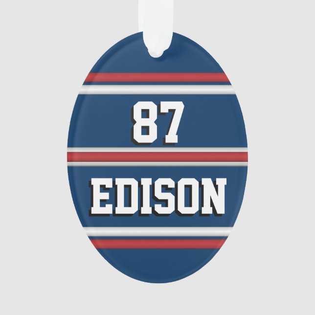 Adorno El espíritu del equipo rojo blanco y azul (Anverso)