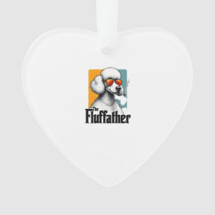 Adorno El Fluffather Poodle Vintage Perro Divertido Mafia
