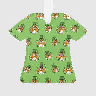 Adorno El gato del día de San Patricio con el Personaliza