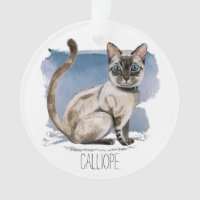 El gato siamés lindo que pinta el | añade su