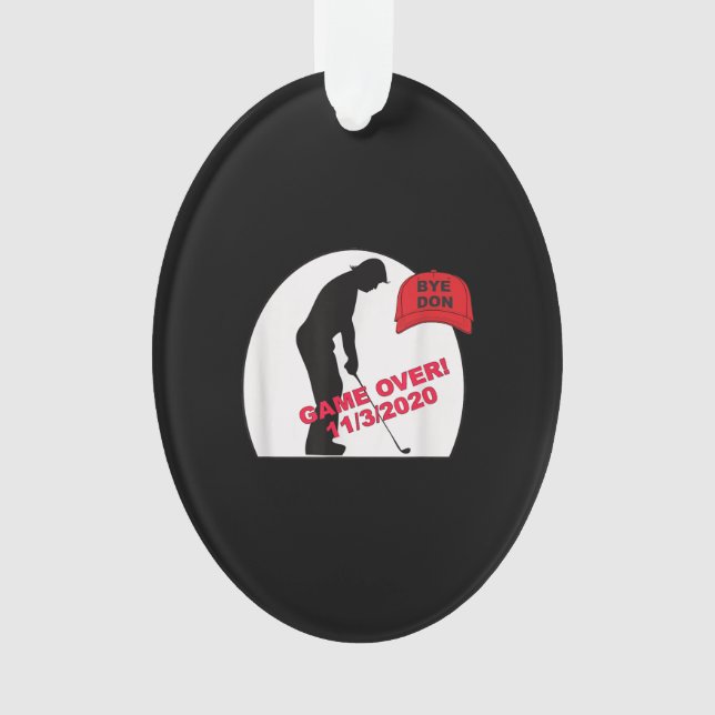 Adorno El juego de golf terminó con su gracioso anti-Trum (Anverso)