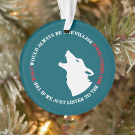 Adorno El lobo siempre sería el villano