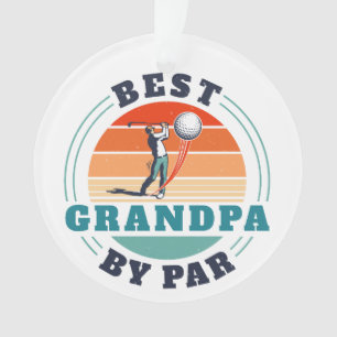 Adorno El Mejor Abuelo De Golfing Por Los Navidades Retro