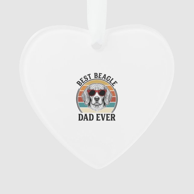 Adorno El mejor papá Beagle de todos los tiempos Diseño d (Anverso)