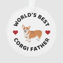 Adorno El mejor regalo de los Navidades de Corgi Padre Do