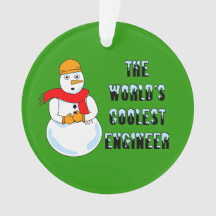 Adorno El muñeco de nieve ingeniero más genial