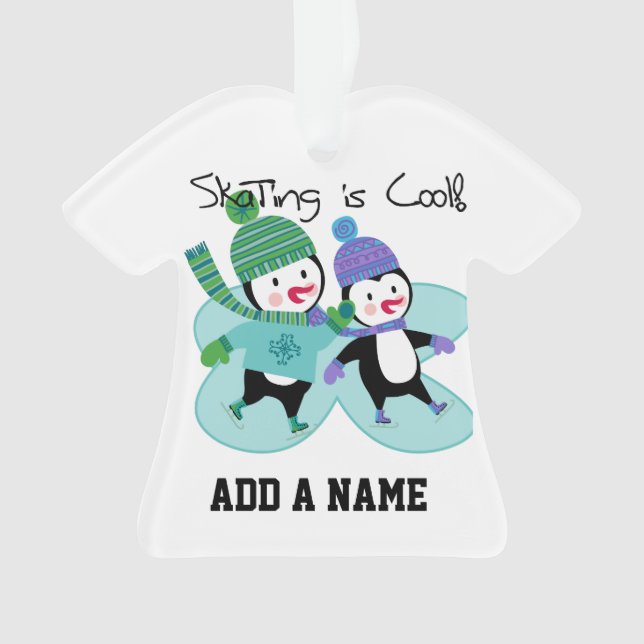 Adorno El patinaje de los pingüinos es fresco (Anverso)