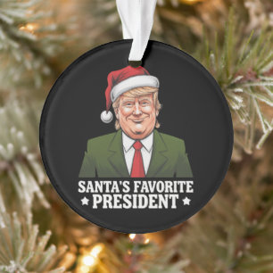 Adorno El presidente favorito de Santa divertido Trump Na