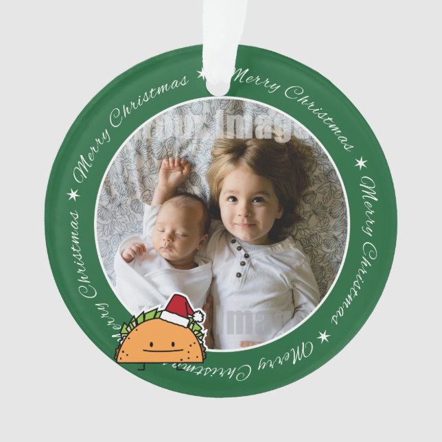 Adorno El Taco que lleva navidad del gorra de Santa (Anverso)