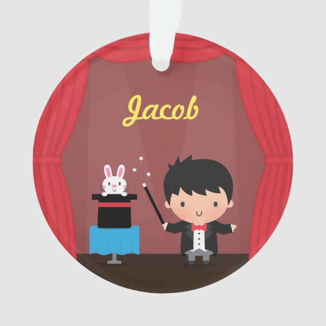 Adorno El truco mágico del conejito del mago lindo (Anverso)