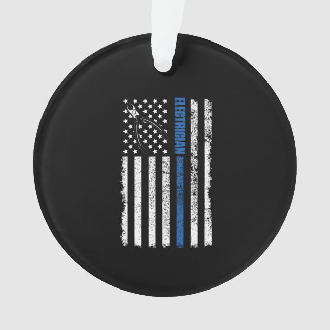 Adorno Electricista con bandera estadounidense (Anverso)