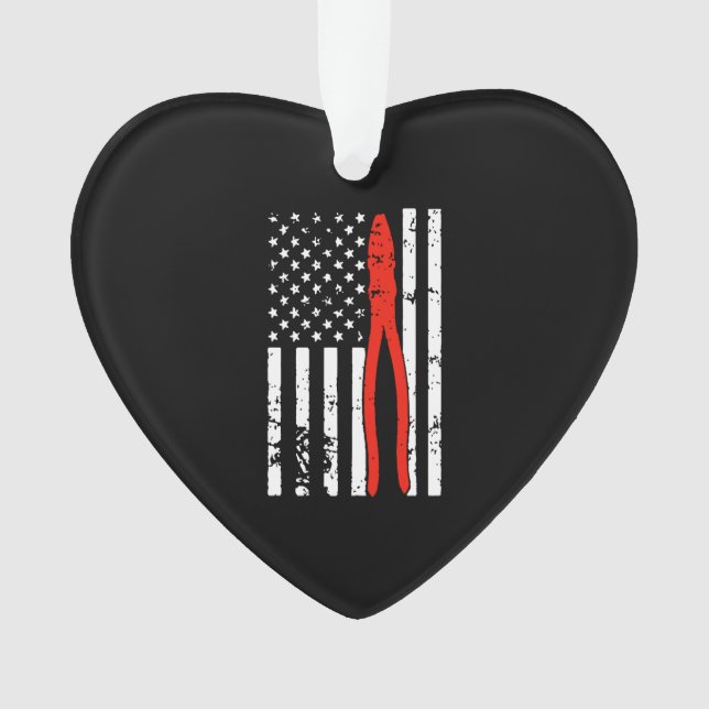 Adorno Electricista con bandera estadounidense (Anverso)