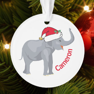 Adorno Elefante blanco lindo en Navidades Personalizados 