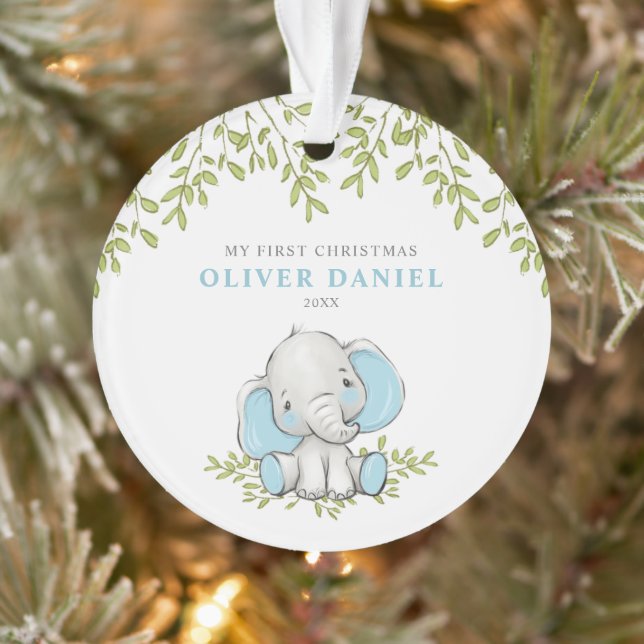 Adorno Elefante moderno de la vegetación Primera Navidad (Árbol)