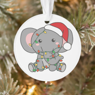 Adorno Elefantes de animales de invierno de Navidades ele