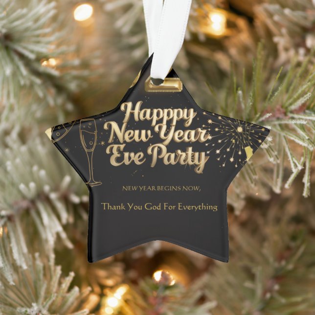 Adorno Elegant New Year Eve Paper Ornament (Árbol)