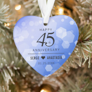 Adorno Elegante 45° aniversario de Boda Sapphire