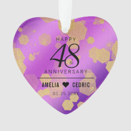 Adorno Elegante 48º Aniversario del Boda Ametista