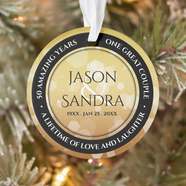 Adorno Elegante 50° Aniversario del Boda de Oro (Árbol)