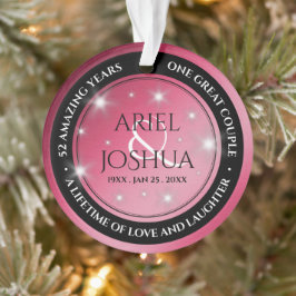 Adorno Elegante 52° Aniversario del Boda de Ruby