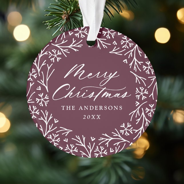 Adorno Elegante copo de nieve Wreath Purple Photo (Subido por el creador)