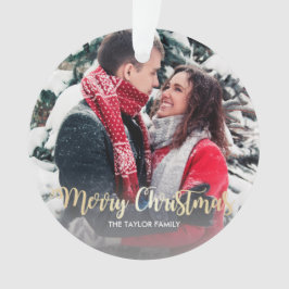 Adorno Elegante faux gold Feliz Navidad foto de texto