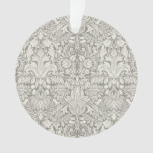 Adorno elegante formal brocado de encaje damasco blanco