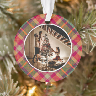 Adorno Elegante foto familiar moderna de Navidad con cuad