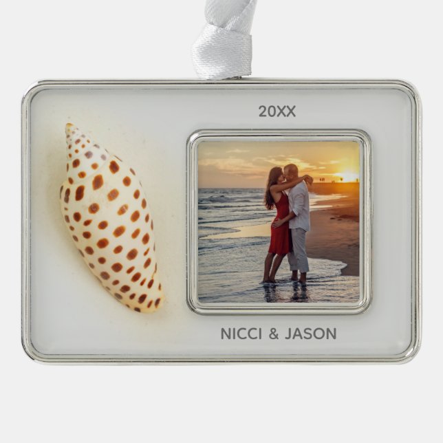 Adorno Elegante foto tropical Junonia Florida Beach Shell (Anverso)
