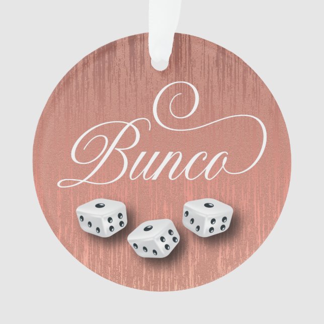 Adorno Elegante Girly Sparkle Dice Bunco (Anverso)