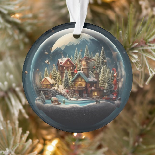 Adorno Elegante Glob de Nieve (Árbol)