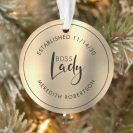 Adorno Elegante Jefe Metálico de Oro Lady Fecha estableci