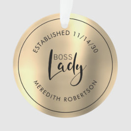 Adorno Elegante Jefe Metálico de Oro Lady Fecha estableci