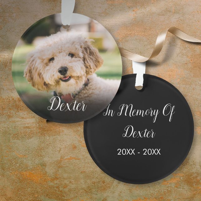 Adorno Elegante monumento fotográfico Mascota (Elegant Pet Photo Memorial Ornament)
