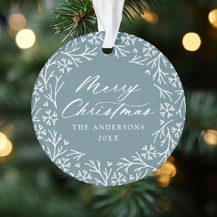 Adorno Elegante Navidades Wreath Ice Blue de Snowflake Fo