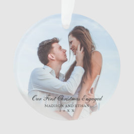 Adorno Elegante negro nuestra primera foto de Navidad com