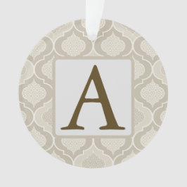 Adorno Elegante patrón marroquí de enrejado en tonos neut