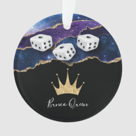 Adorno Elegante Purpurina Crown Bunco Queen