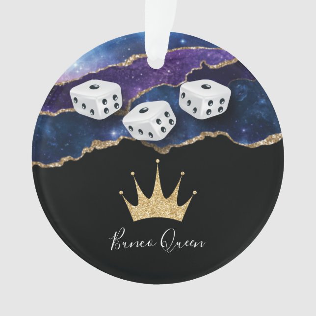 Adorno Elegante Purpurina Crown Bunco Queen (Anverso)